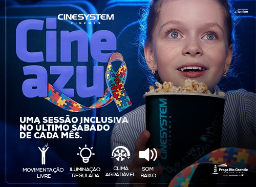 Cine Azul acontece neste sábado (25/02) às 14h.