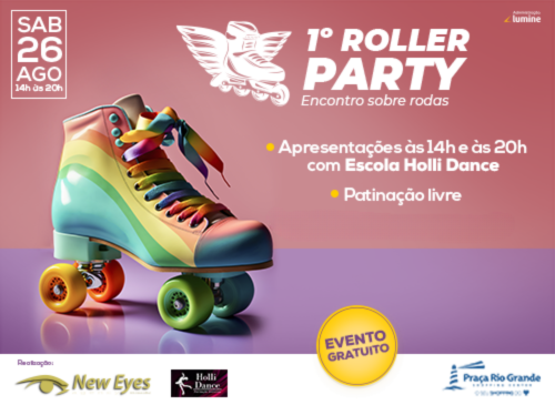 1º Roller Party do Praça acontece 26 de agosto