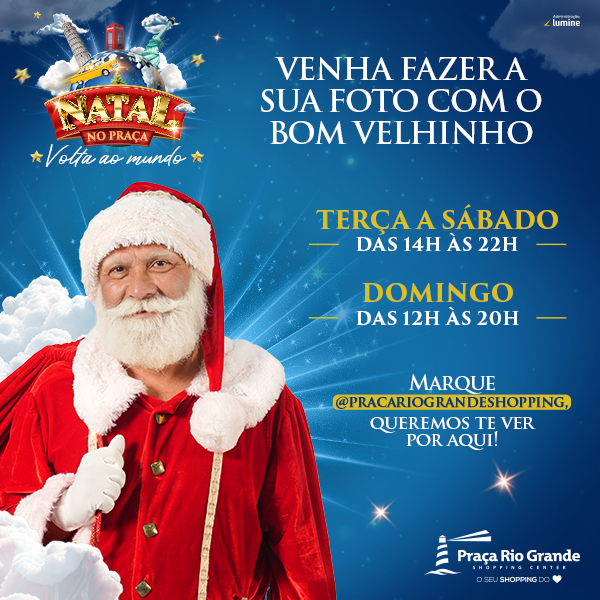 Venha fazer a sua foto com o Bom Velhinho!