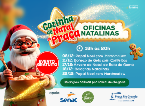 Cozinha de Natal do Praça inicia neste domingo, dia 8 de dezembro