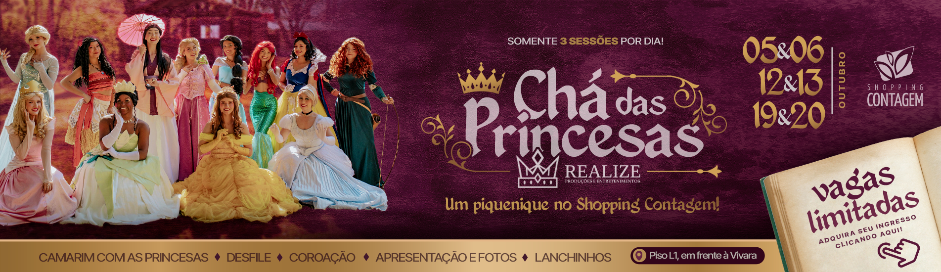 CHÁ DAS PRINCESAS REALIZE