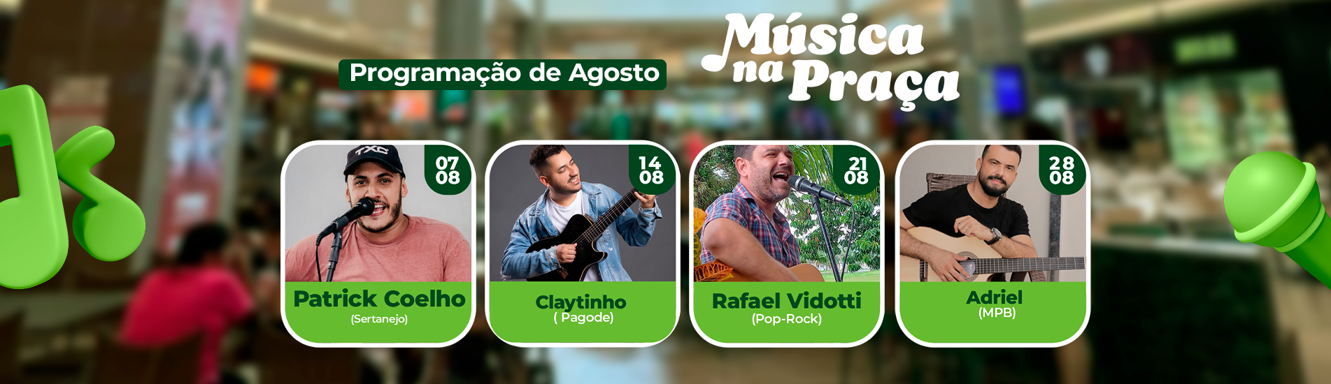 MÚSICA NA PRAÇA - AGOSTO 2O24